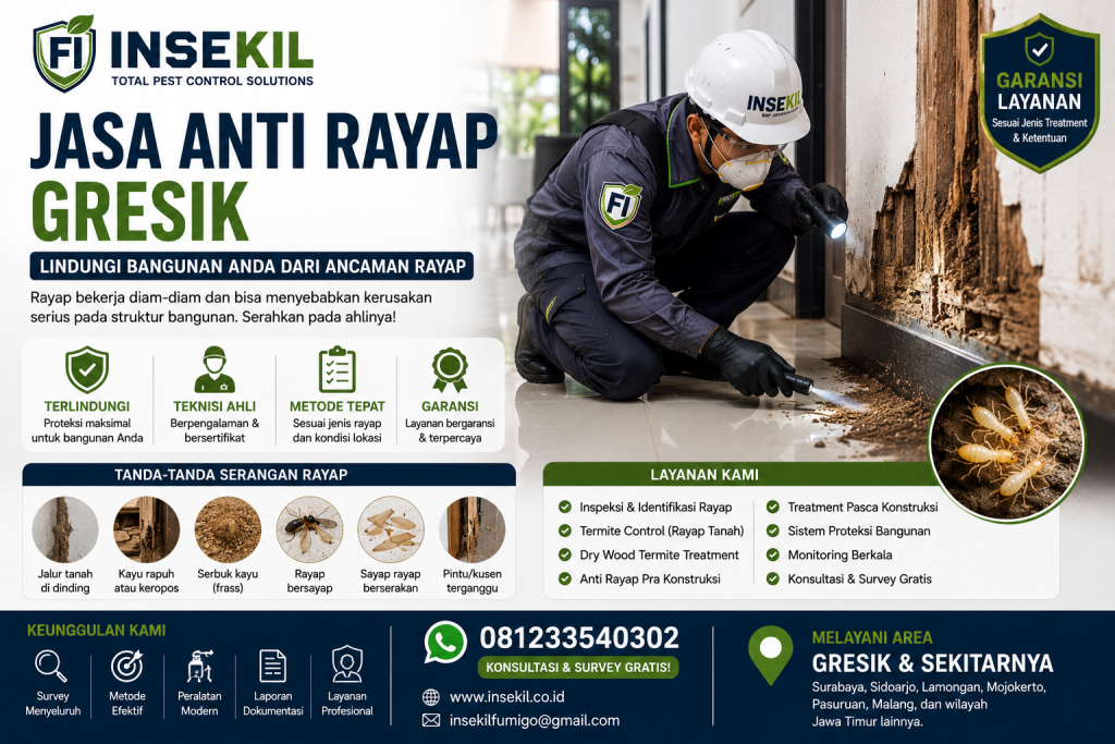 Jasa Anti Rayap Gresik