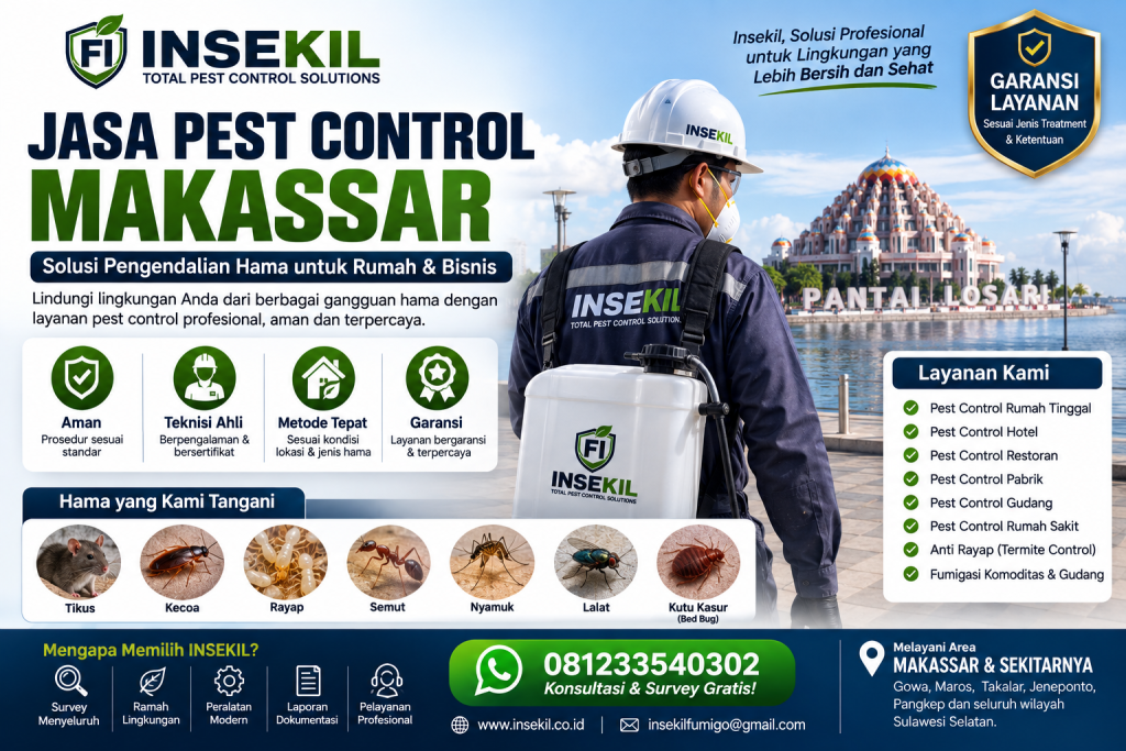 Jasa Pest Control Makassar - PT INSEKIL FUMIGO INDONESIA Jasa Pest Control Makassar
