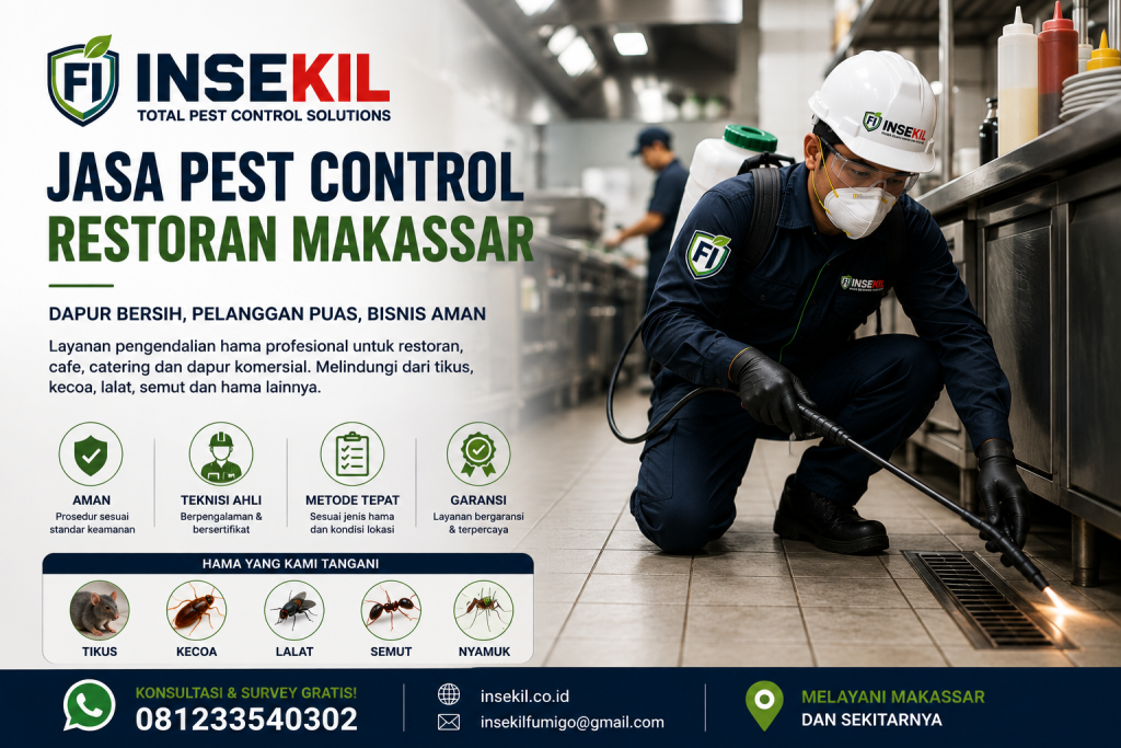 Jasa Pest Control Restoran Makassar - PT INSEKIL FUMIGO INDONESIA Jasa Pest Control Restoran Makassar