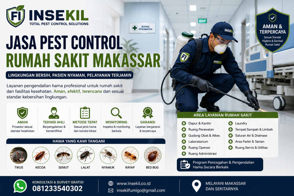 Jasa Pest Control Rumah Sakit Makassar