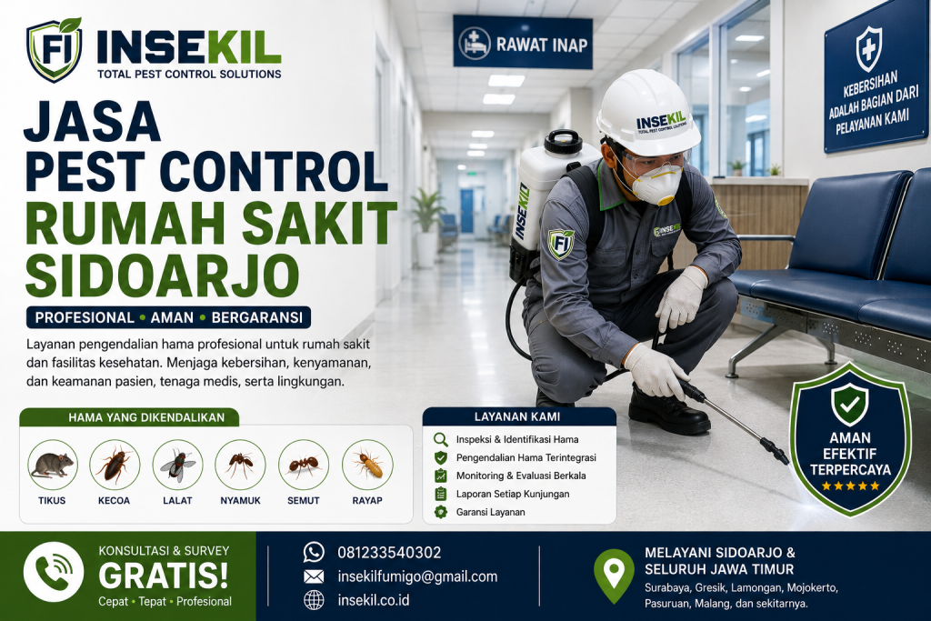 Jasa Pest Control Rumah Sakit Sidoarjo