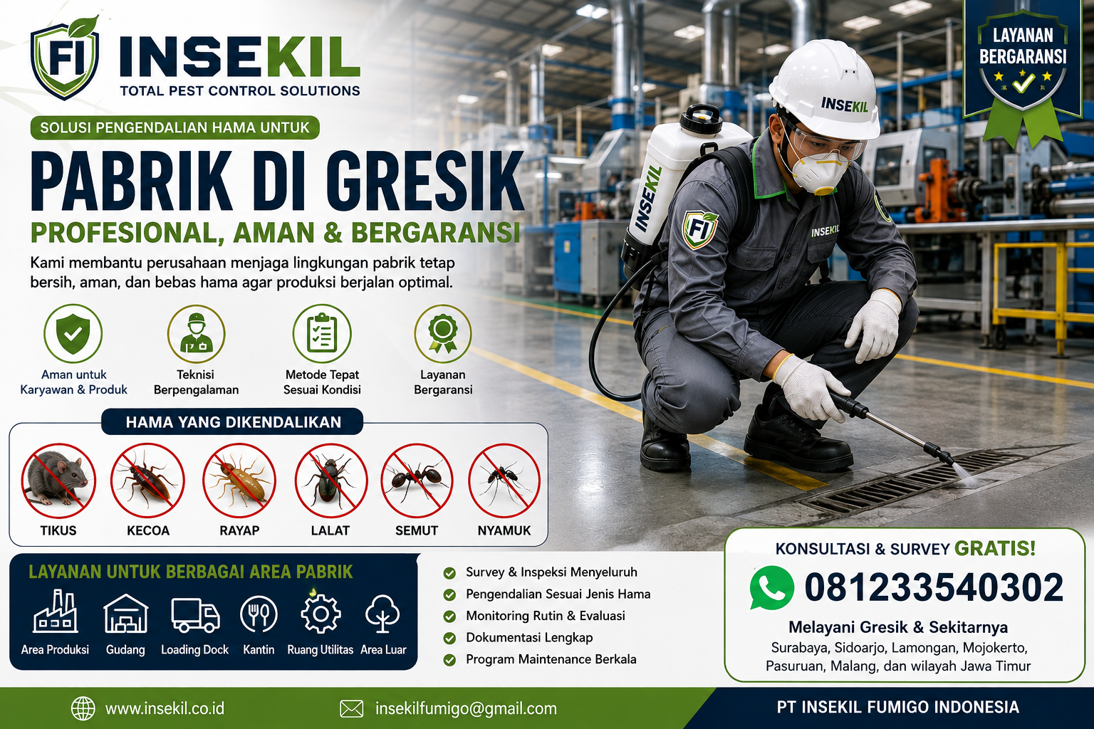 Jasa Pest Control Pabrik Gresik