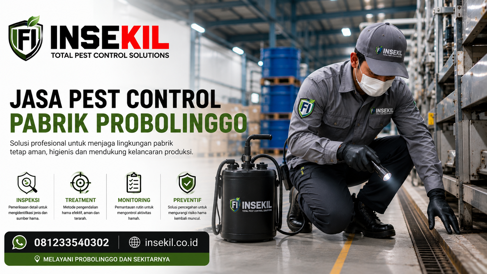 Pest Control Pabrik Probolinggo Featured - PT INSEKIL FUMIGO INDONESIA Pest Control Pabrik Probolinggo
